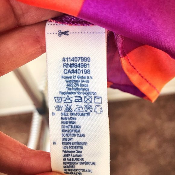 I Love H81 Purple/Orange Razor Back Crop Top (S/P) - Picture 4 of 4